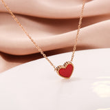 Simple Titanium Steel Necklace Female Love Heart – Jewelry Gift Ideas — 2