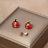 Japanese And Korean Retro Cute Fashion LADYBIRD Stud – Stylish Gifts — 4
