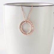 Personalized Round Hollow Name Pendant Christmas – Jewelry Gift Ideas — 5