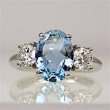 Fashion Oversized Aquamarine Ring For Women – Stylish Gifts — 5