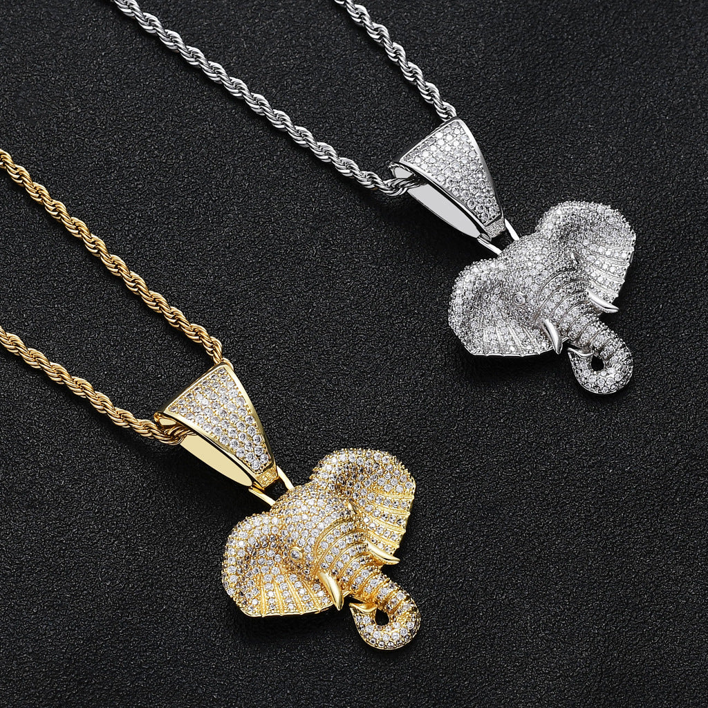 Vintage Elephant Head Shape Pendant Necklace – Jewelry Gift Ideas — 1