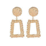 Frosted Geometric Earrings Metal Earrings – Gift Ideas — 3