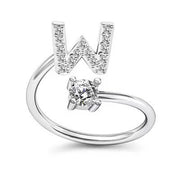 Female Stylish Adjustable Zircon 26 Letters Ring – Gifts for Her — 11