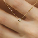 S925 Sterling Silver Single Diamond Bubble – Jewelry Gift Ideas — 1