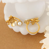 French Retro Flower Brass Ring For Women – Gifts for Her — 9