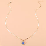 Retro Simple Diamond Hollow Out Love Eye Necklace – Jewelry Gift Ideas — 2