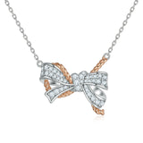 S925 Sterling Silver Bow Ear Stud And Ring – Jewelry Gift Ideas — 5