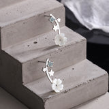 Shell Flower Stud Earrings Diamond Stars – Special Occasion Gifts — 5