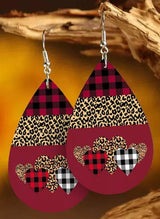 Leather Earrings Set Valentine's Day Heart Pu – Gifts for Couples — 3