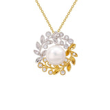 Silver Plated Pearl Zircon Necklace – Jewelry Gift Ideas — 2