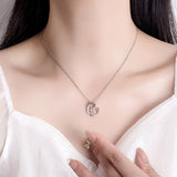 Love Couple Necklace With Colorful Rhinestones – Gifts for Couples — 3