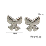 Bow Stainless Steel 14K Gold Earrings Necklace – Jewelry Gift Ideas — 10