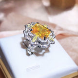 Colorful Ice Flower Cut Open Ring Female Fashion – Stylish Gifts — 5