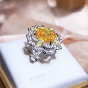Colorful Ice Flower Cut Open Ring Female Fashion – Stylish Gifts — 5