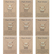 Angel Lucky Number Set Clavicle Card Necklace – Jewelry Gift Ideas — 1