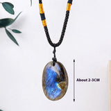 Labradorite Rough Stone Pendant Necklace Pendant – Jewelry Gift Ideas — 2