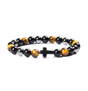 Colorful Tigereye Cross Agate Bracelet – Jewelry Gift Ideas — 9