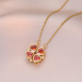 Open And Close Four-leaf Flower Dual-wear – Jewelry Gift Ideas — 4