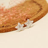 Snowflake Zircon Women's Plum Crystal Earrings – Gifts for Her — 5