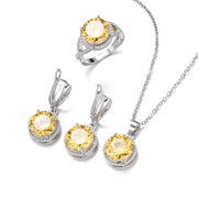 Women's Zircon Necklace Earring Ring Three-piece – Jewelry Gift Ideas — 1