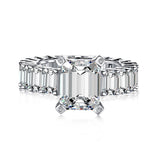 High Carbon Diamond Square Diamond S925 Ring – Gift Ideas — 16