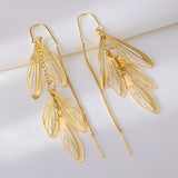 Fashion Tassel Hollow Leaves Hanging Earrings Fashion – Stylish Gifts — 6