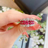 Colored Gems Red Corundum Pigeon Blood Red Treasure Ring – Gift Ideas — 1