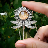 Retro Creative Double Layer Sunflower Gem – Jewelry Gift Ideas — 4