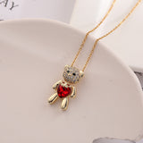 Love Heart Bear Pendant Necklace – Jewelry Gift Ideas — 5