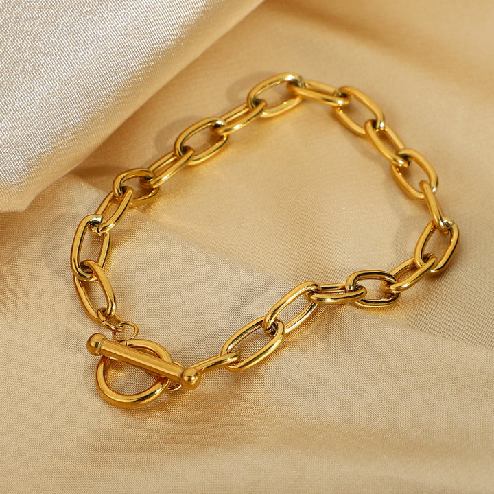 Classic Gold Bracelet Paperclip Bracelet – Jewelry Gift Ideas — 1