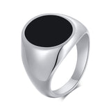 Ring Set With Red Zircon Ornaments In Titanium – Small Gift Ideas — 3