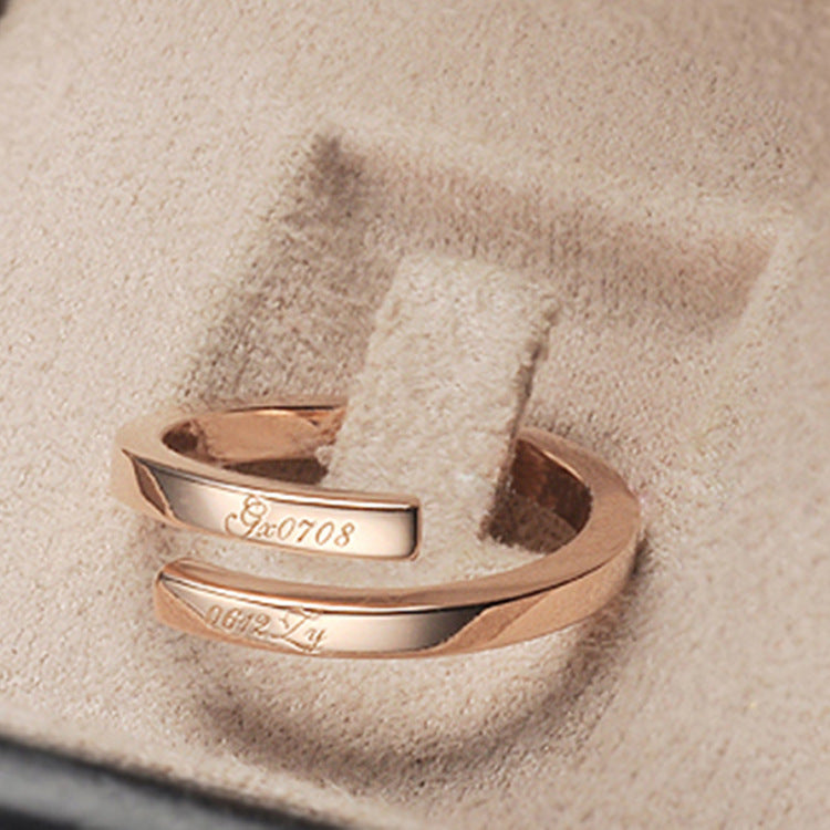 Silver Ring Can Be Engraved DIY Handmade – Creative Gifts — 1