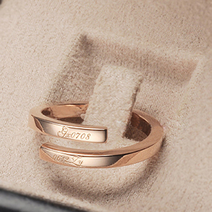 Silver Ring Can Be Engraved DIY Handmade – Creative Gifts — 1