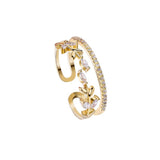 Gold Ring Female Retro Diamond Set Simple French – Gifts for Her — 9