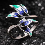Ethnic Style Flower Dropping Oil Ring Female – Stylish Gifts — 4