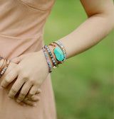 Emperor Stone Bead Handwoven Friendship Bracelet – Jewelry Gift Ideas — 7