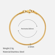 Women's Titanium Steel Snake Bone Chain Bracelet – Jewelry Gift Ideas — 13