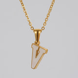 18K Gold Shell Stainless Steel Letter Pendant – Jewelry Gift Ideas — 4