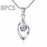 Zircon Twist Fashion Necklace Pendant – Jewelry Gift Ideas — 11