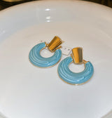 Retro Simple Dripping Geometric Round Ring Earrings – Stylish Gifts — 8