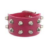 Metal Rock Double Row Flat Rivet Bracelet PU – Jewelry Gift Ideas — 10