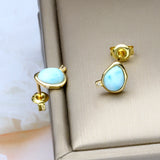 Natural Haiwen Stone Topaz Earrings – Thoughtful Gifts — 3