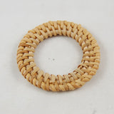 Vintage Straw Rattan Earrings Geometric Ring – Practical Gifts — 2