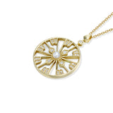 Natural Pearl White Shell Zircon Pendant – Jewelry Gift Ideas — 3