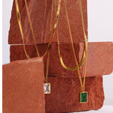 Mini Delicate Square Diamond Crystal Pendant – Jewelry Gift Ideas — 3