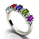 Simplified Geometric Colored Zircon Ring Female – Gifts for Her — 4