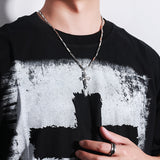 Mens Fashion Cross Pendant Necklace With Diamonds – Jewelry Gift Ideas — 1