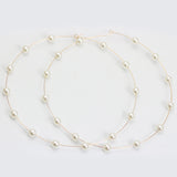 Pearl Large Hoop Earrings – Practical Gifts — 3