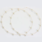 Pearl Large Hoop Earrings – Practical Gifts — 3