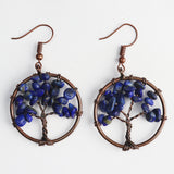 Crystal Gravel Bronze Wire Round Pendant Tree – Jewelry Gift Ideas — 8